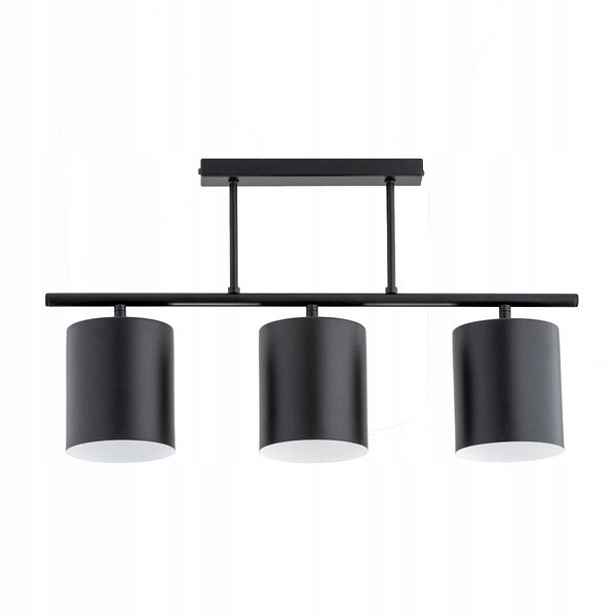 Stropní svítidlo minimalistická trojitá černá do obývacího pokoje jídelny Alfa