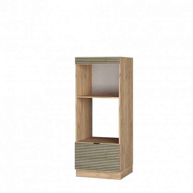 Vicco SKŘÍŇKA NA MIKROVLNNOU TROUBU Fame-Line Dubový panel 60 cm otevřený