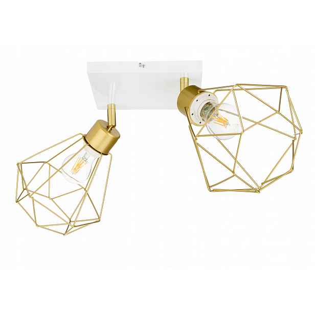 Lampa stropní svítidlo stropní lustr pohyblivý loft zlatý