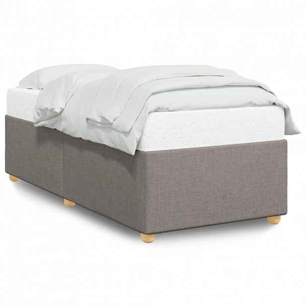 vidaXL Rám postele bez matrací taupe 90x190 cm textil