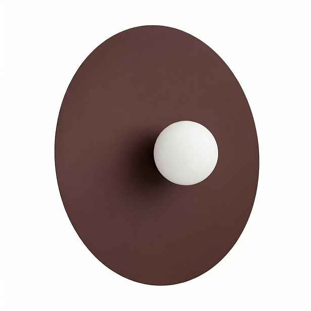 Hnědé kovové nástěnné svítidlo ø 50 cm AKE – Thoro