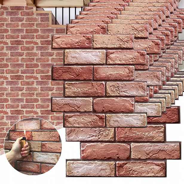 Panelové Stěnové Panely 3D Samolepicí Tapeta Cihlová Deska Kazetový Kámen 20X