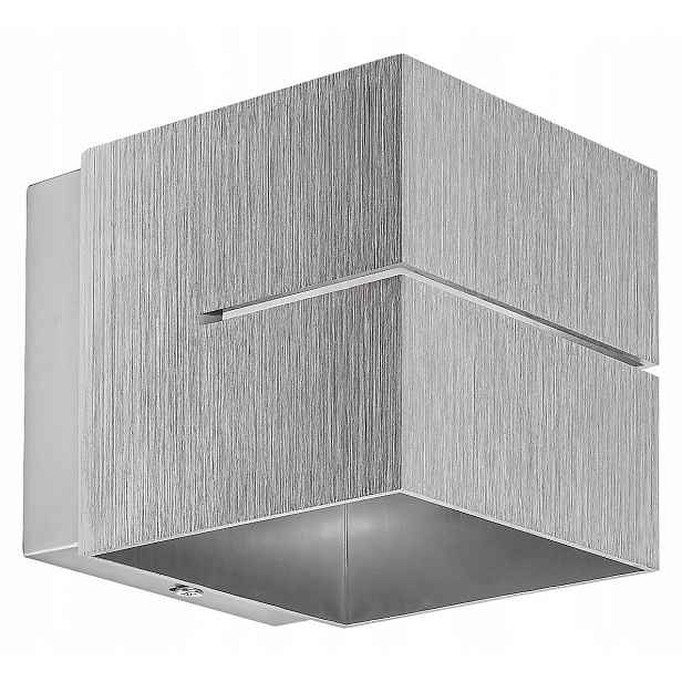Stříbrná nástěnná lampa Kaunas minimalistická nad zrcadlo v chodbě Rabalux