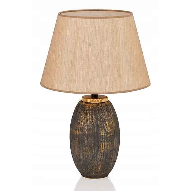Elegantní stolní lampa Asir, 46 x 30 cm, hnědá, zlatá