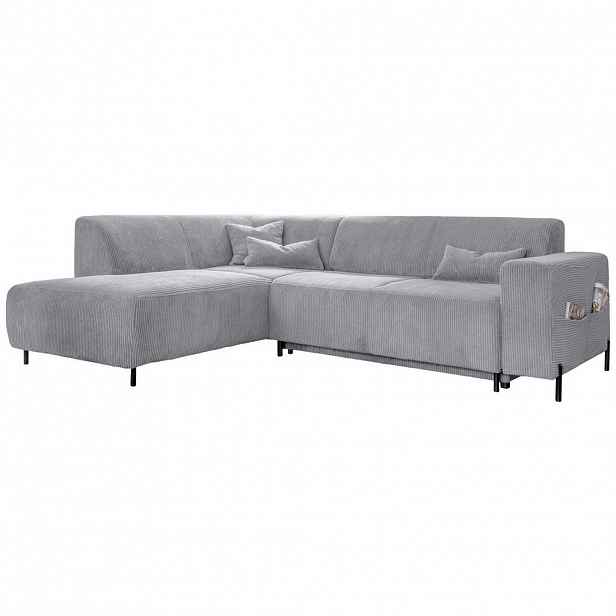 MID.YOU ROHOVÁ SEDAČKA, textil, světle šedá