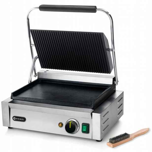 Kontaktní gril Panini Hendi 263662, ryhovaný, 2200 W, nerezová ocel