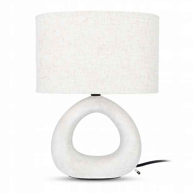 Noční lampa do ložnice, béžová, klasická, moderní, 33,5 cm