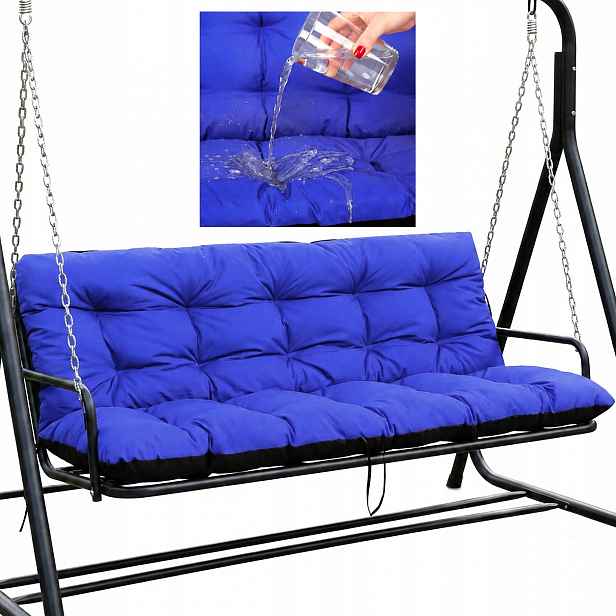 Polštář na zahradní houpačku Vodotěsný 180x60x50 Chrpa