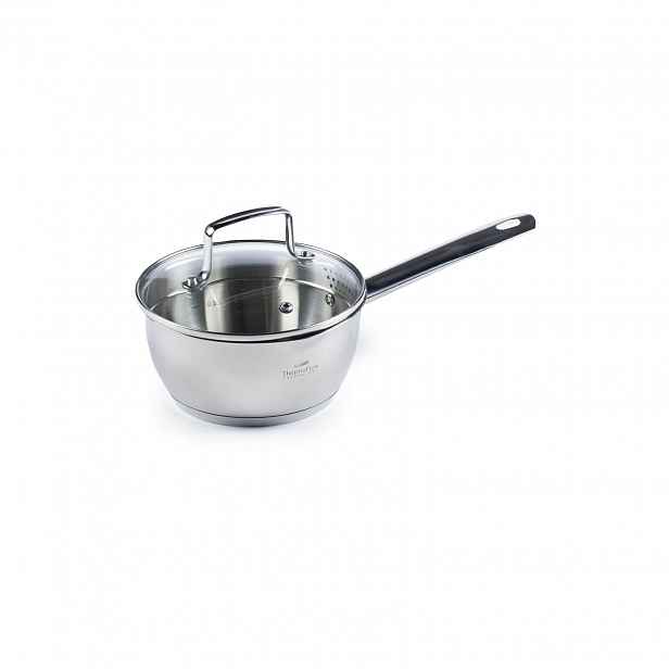 Rosmarino nerezový rendlík Pour&Cook II se skleněnou poklicí – 1,2 L, 16 cm