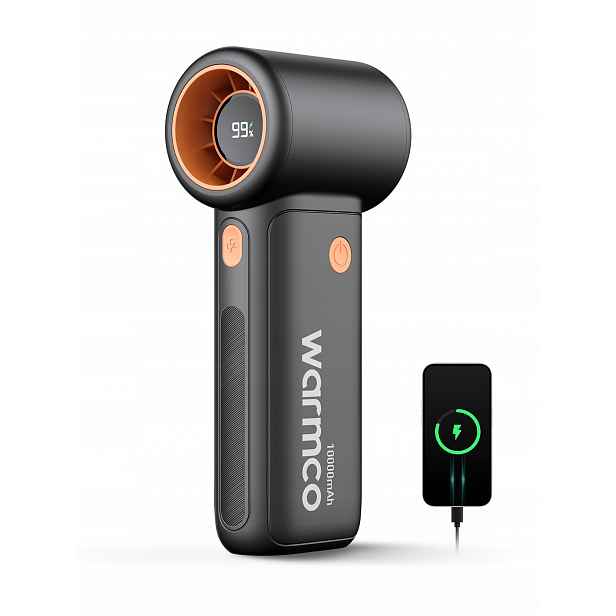 Wentylator Przenosny Reczny Warmco Mini Wiatrak 2v1 Biurkowy Usb 10000mAh
