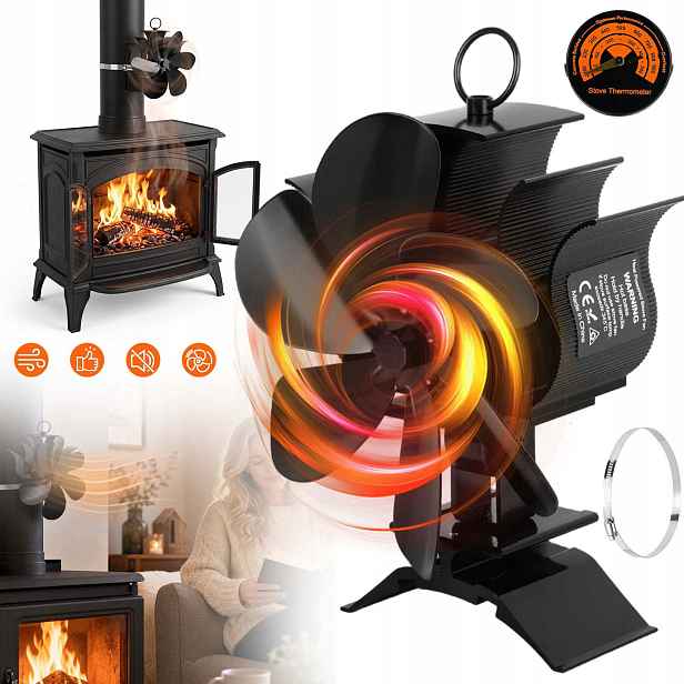 Krbový Ventilátor 6 Lopatek, Motory S Teploměrem, Vyrobený Z Hliníku