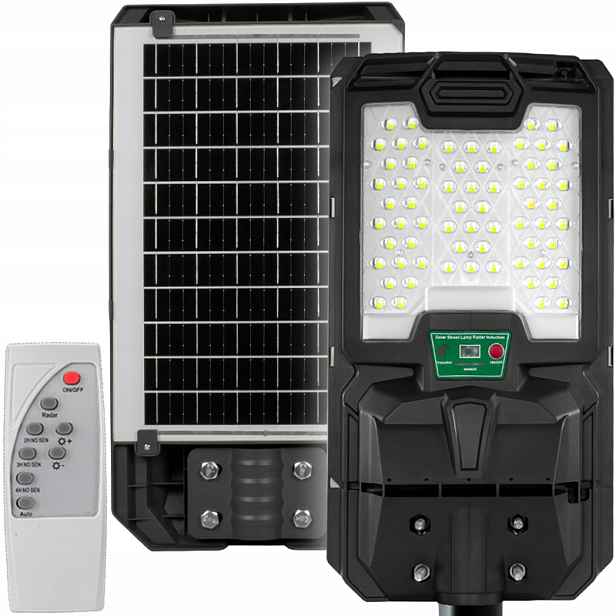 Solární Lampa Led Pouliční Lampa 100W Senzor Pohybu Soumraku Dálkové Ovládání