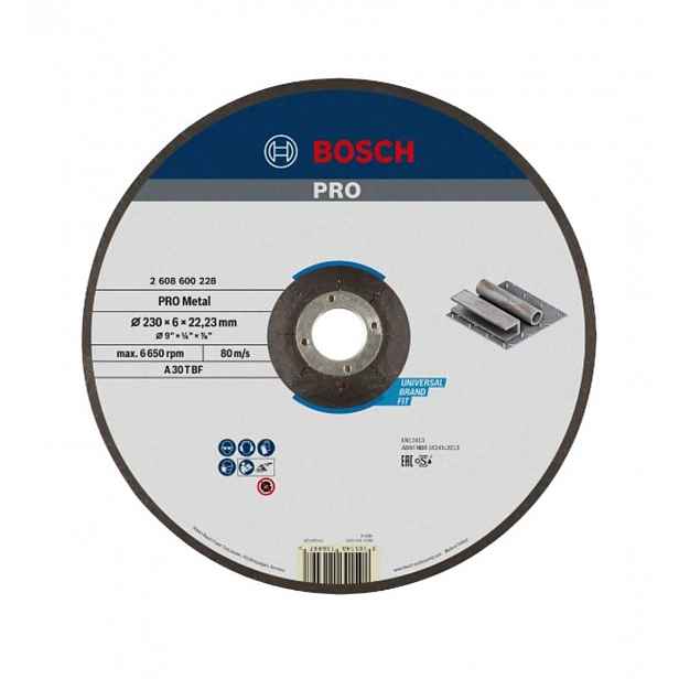 Bosch - Brusný kotouč na kov 230x22,23 mm 2608600228