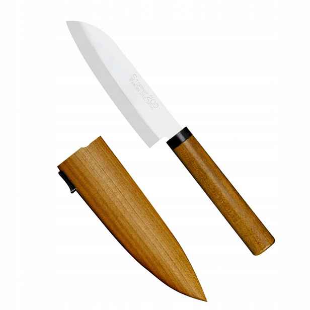 Kanetsune 420J2 Japonský nůž Nůž na ovoce s dřevěnou pochvou Pouzdro 10,5 cm
