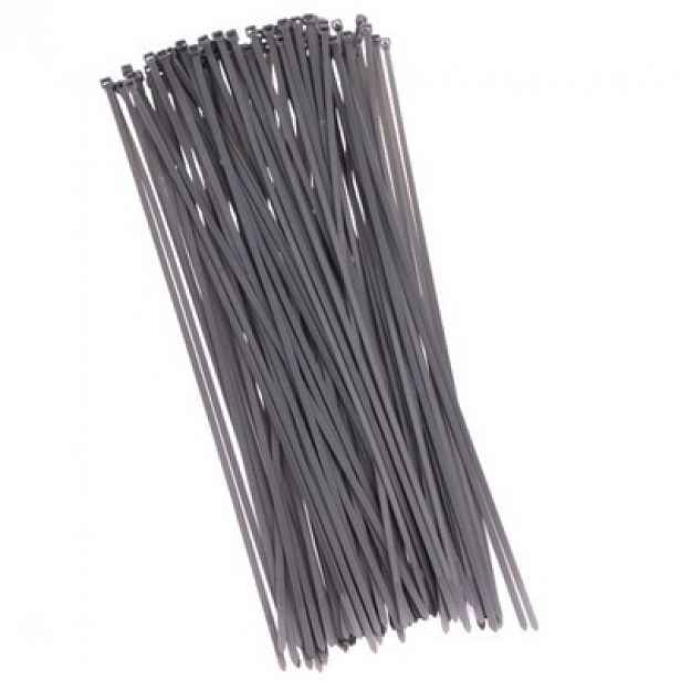 Plastové stahovací pásky 200 mm (100 ks), šedá ZJSG03598S 3926.90.97