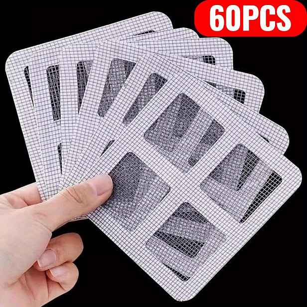 TEMU 60 ks jednorázových filtrů na vlasy do odtoku v koupelně, proti ucpávání pro podlahové odtoky, vhodné pro koupelny a kuchyně