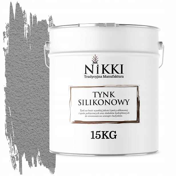 Silikonová Omítka Fasádní Barva Šedá Platinová F264 15KG Zrno 2.0mm