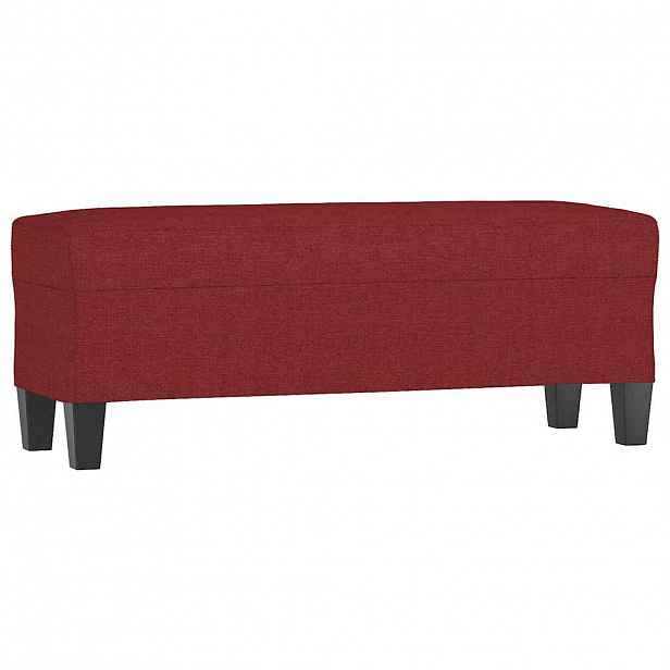 vidaXL Lavice vínová 100 x 35 x 41 cm textil