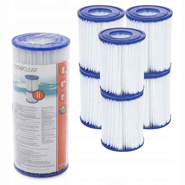 6 x Filtry Filtr pro bazénové čerpadlo Bazén Filtrační vložka Bestway II 58094