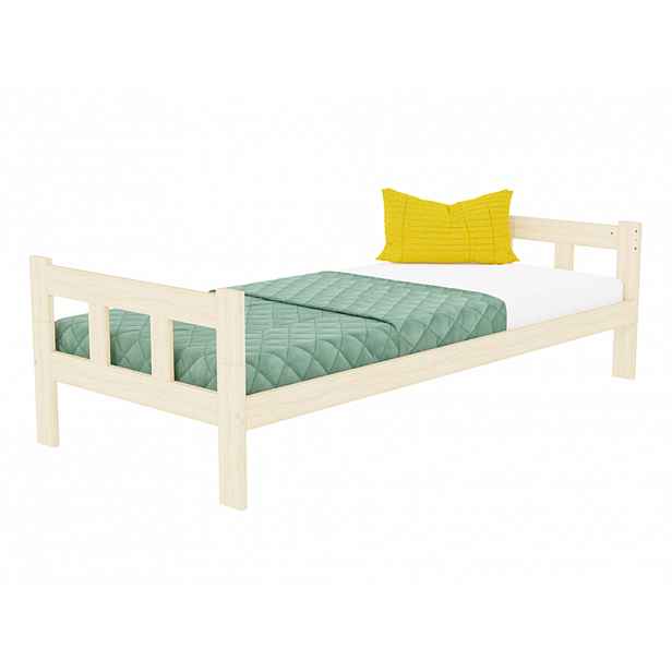 Benlemi Jednolůžko s čely FENCE 2v1 ze dřeva Zvolte barvu: Nelakovaná, Zvolte rozměr: 90x190 cm