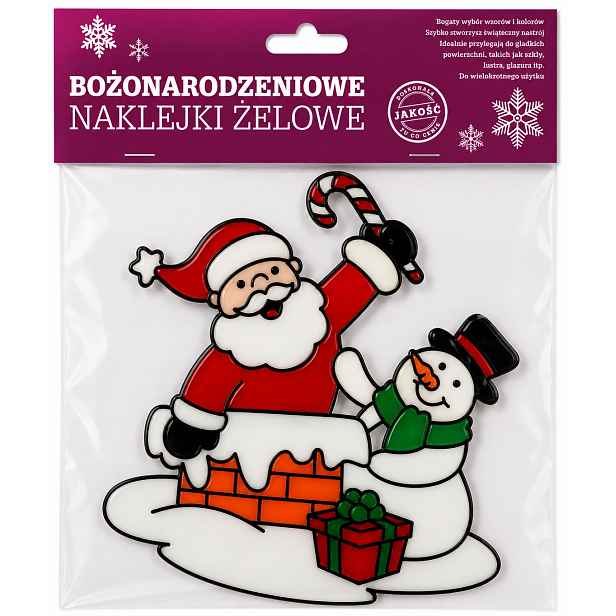 Gelové nálepky Mikuláš 20x20 cm na okno 80 ks