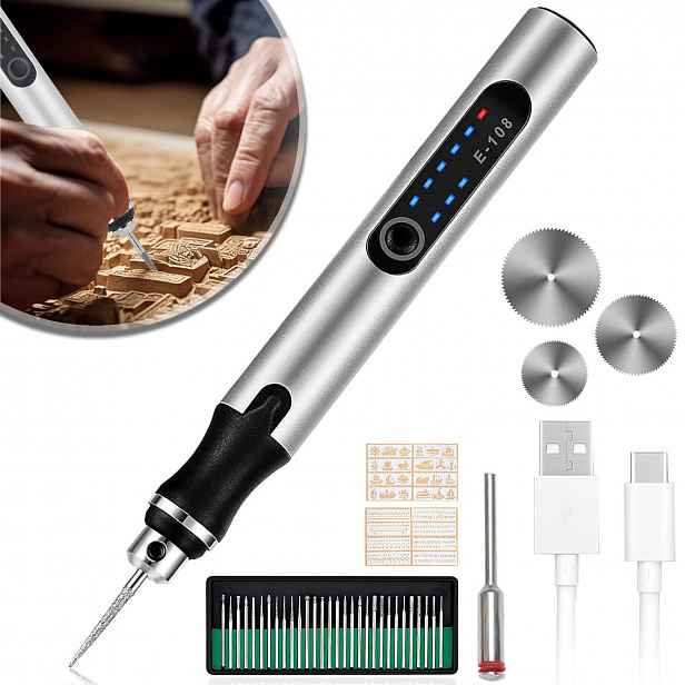 Mini Ruční Multifunkční Elektrická Vrtačka Usb 18000 Ot/min 3 Rychlosti