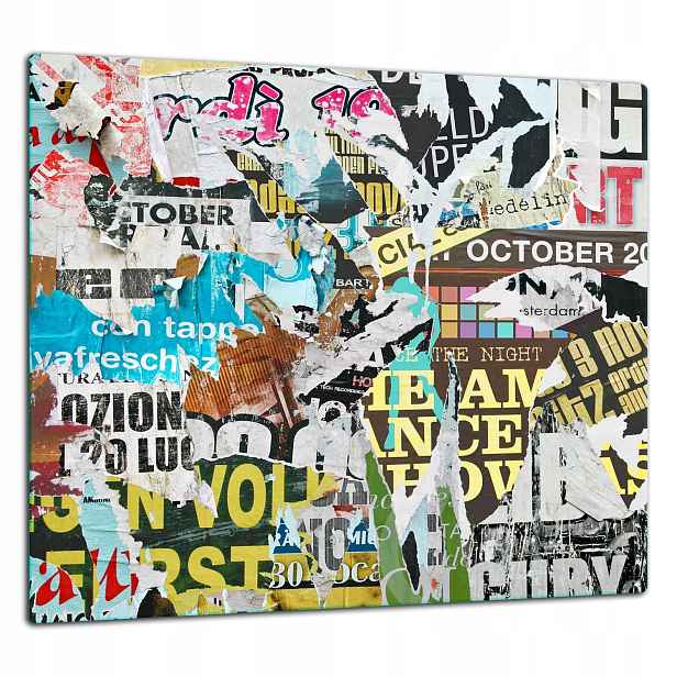 Skleněná Ochranná Deska Panel Lepidlo 65x60 Pop Art