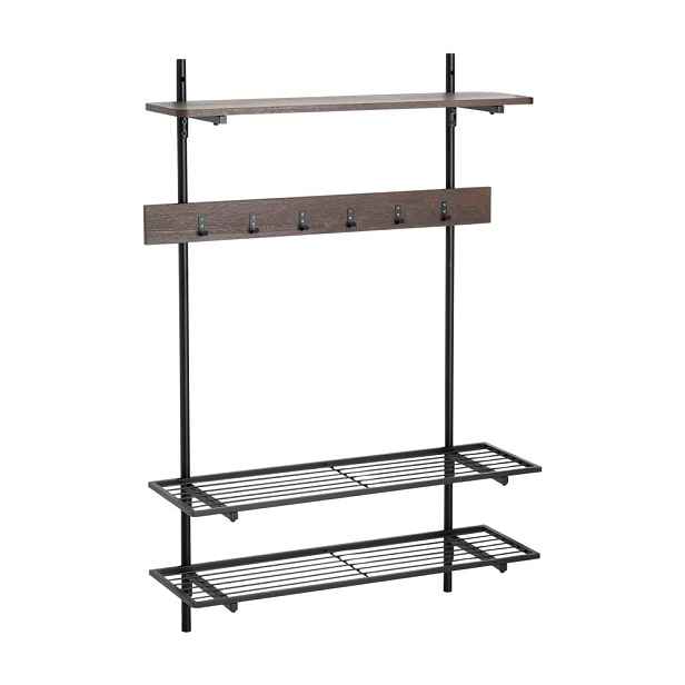 Hnědá kovová předsíňová sestava 100x150x25 cm Gilda – Ellos Home