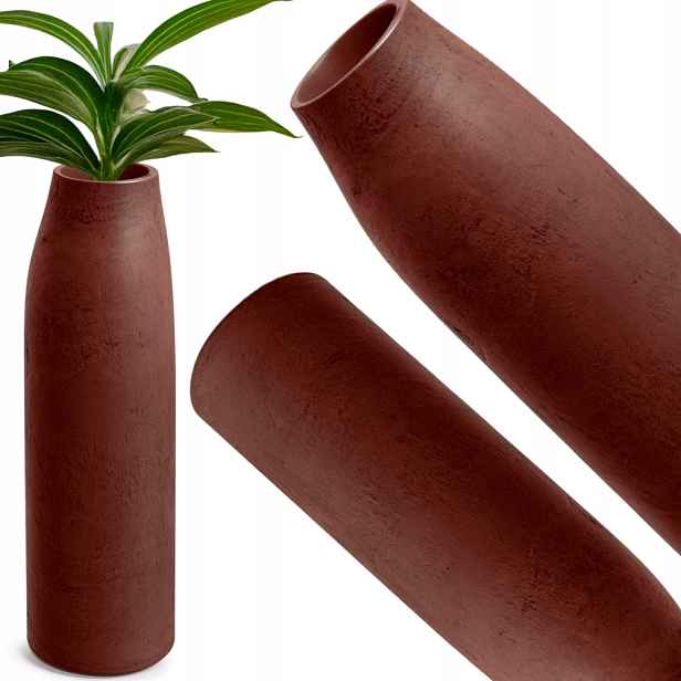 Květináč Velký Vysoký 90 CM Červený Okrový Na Terasu Do Obývacího Pokoje