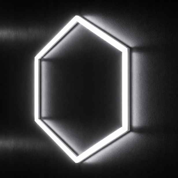 Stropní svítidlo HEX1 černá 42W 6500K 92x79 Cm garáž servis 1 ks