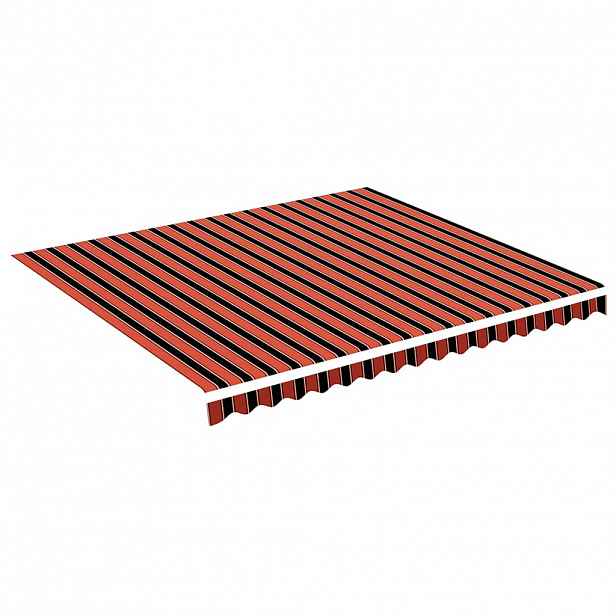 vidaXL Náhradní plachta na markýzu oranžovo-hnědá 400 x 350 cm polyesterová