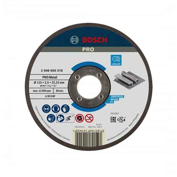 Bosch - Řezný kotouč na kov 115x22,23 mm 2608600318