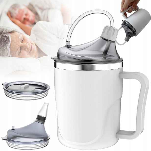 Hrnek S Úchytkami A Náustkem Senior Dospělý 400 ML Nerezová Ocel