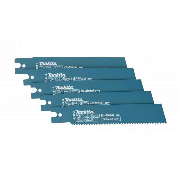 Makita - Sada pilových plátků na kov 8 TPI, délka 145 mm, 5 ks E-26191