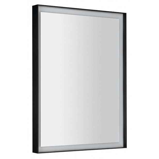 Sapho Sort LED - Zrcadlo s LED osvětlením, 60x80 cm, černá mat ST080