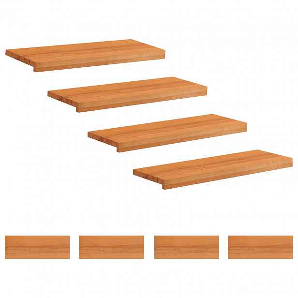 vidaXL Schodišťové nášlapy 8 ks 70 x 30 x 2 cm Světle hnědá
