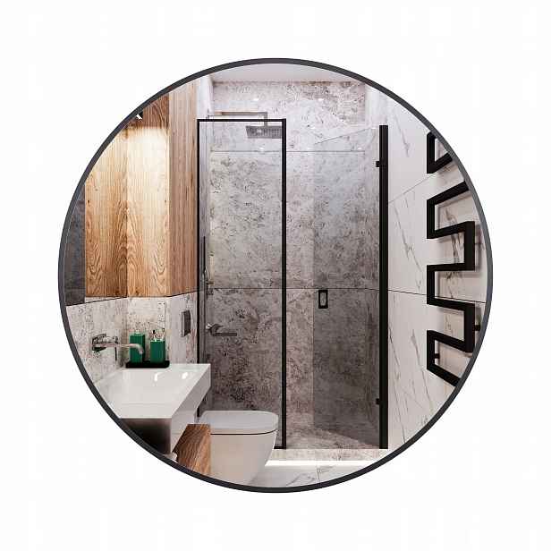 Zrcadlo Černé 100 cm Corina Black Balneo