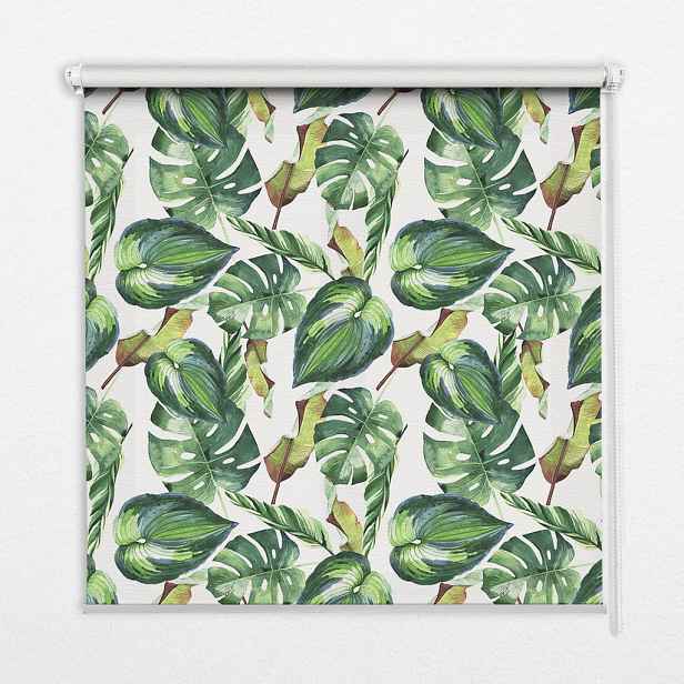 TULUP VNITŘNÍ roleta - okenní roleta - roleta - 120x140 cm - Tropické rostliny