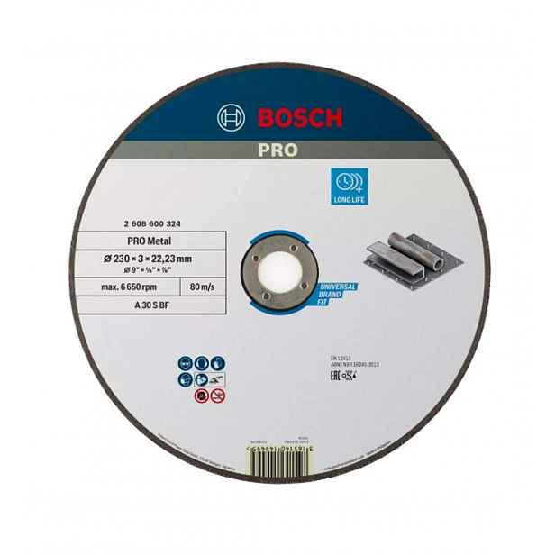 Bosch - Řezný kotouč na kov 230x22,23 mm 2608600324
