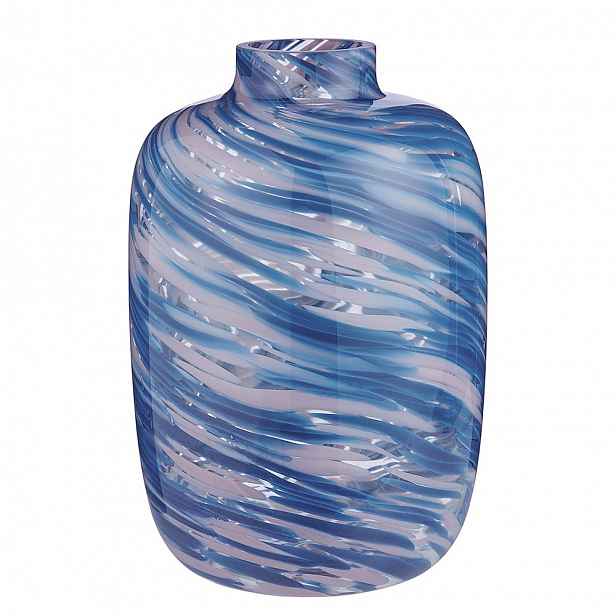 Butlers SWIRL Váza 27 cm -  modrá/růžová