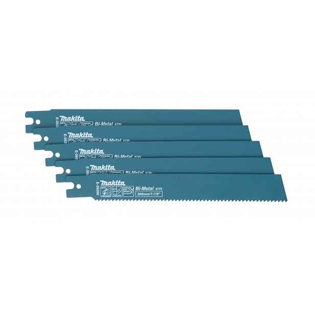 Makita - Sada pilových plátků na kov 8 TPI, délka 200 mm, 5 ks E-26200