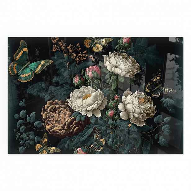 TULUP PODLOŽKA POD KRB 60x40 cm - Květinový vzor s motýly