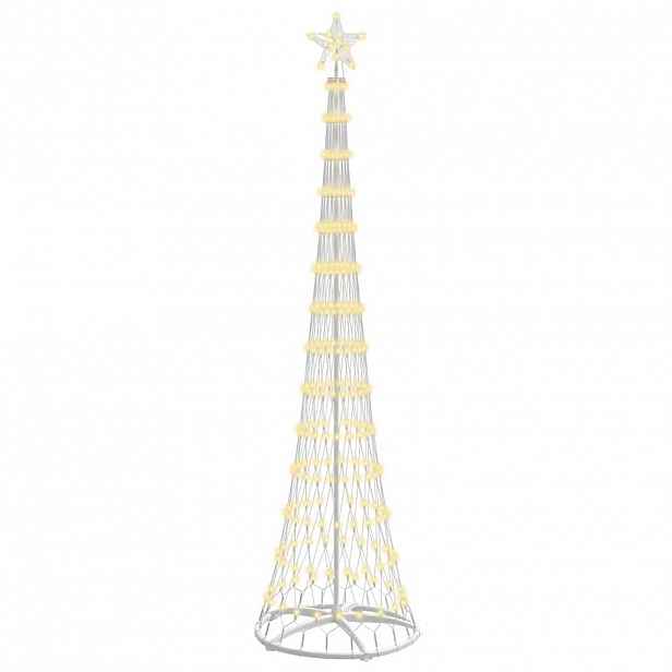 vidaXL LED vánoční strom Teplá bílá 250 cm kov