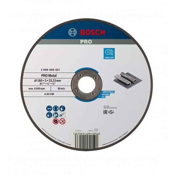 Bosch - Řezný kotouč na kov 180x22,23 mm 2608600321