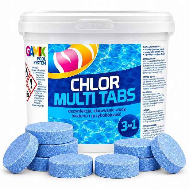 Čistá Voda V Bazénu Chlor Multi 3V1 5 Kg Tablety 200 G 25 X 200 G Chemie