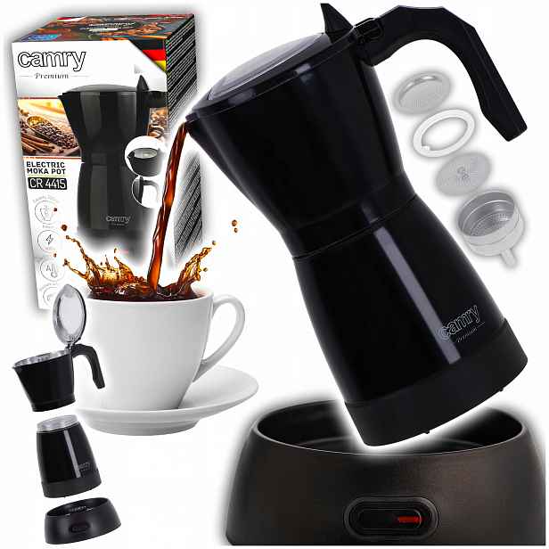 Elektrická Kávovarka Bez Moka Sporáku Camry CR4415 Zázvor Na Kávu 300 ml