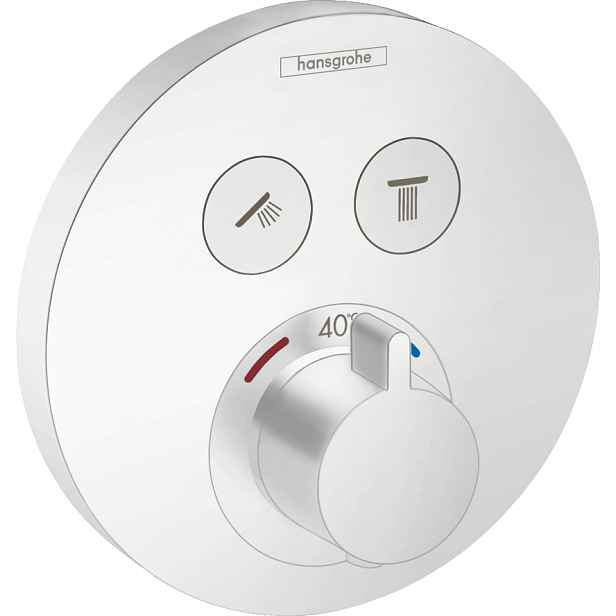 Hansgrohe ShowerSelect termostatická podomítková baterie bílá mat 15743700