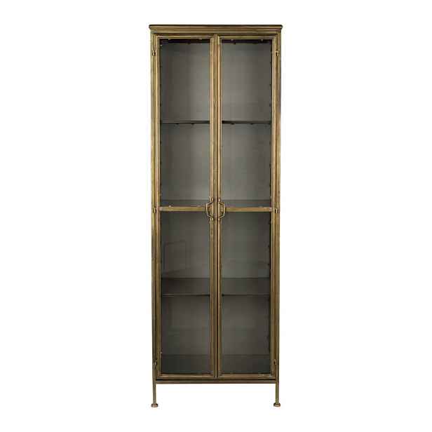 Kovová vitrína ve zlaté barvě 64x184 cm Gertlush – Dutchbone