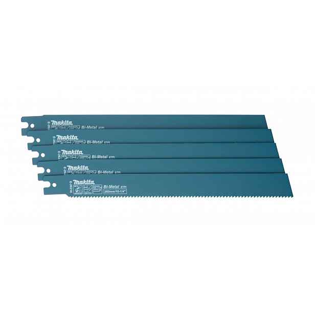 Makita - Sada pilových plátků na kov 8 TPI, délka 260 mm, 5 ks E-26216