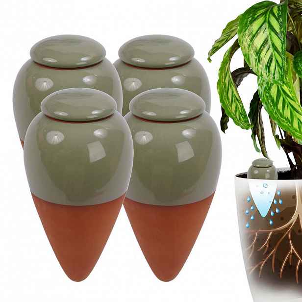 Relaxdays ZAVLAŽOVAČ Šalvěj 4ks-Set 350 ml s víčkem